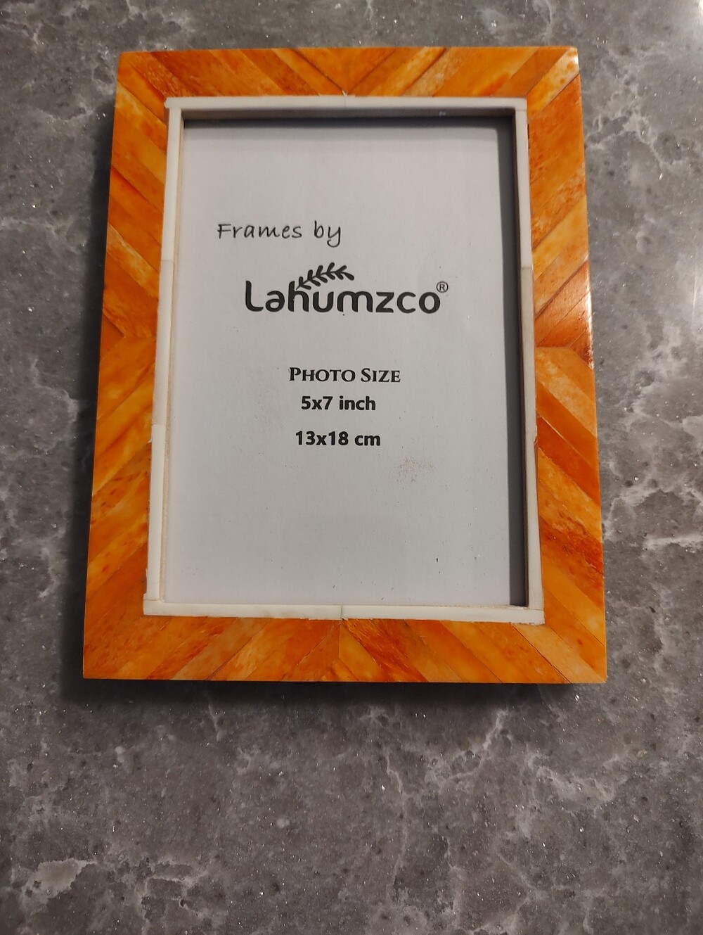Lahumzco Picture Photo Frame Chevron Herringbone Art Inspired Vintage 5 x 7 New